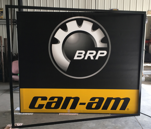 Scroll on this Backlit sign to see what it looks like after installation Lighted sign ready to install